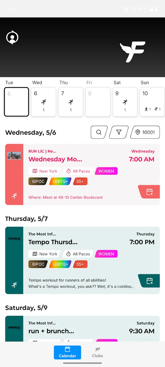 Flyku app screen 1